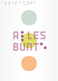 Alles Bunte Braille-Postkarte