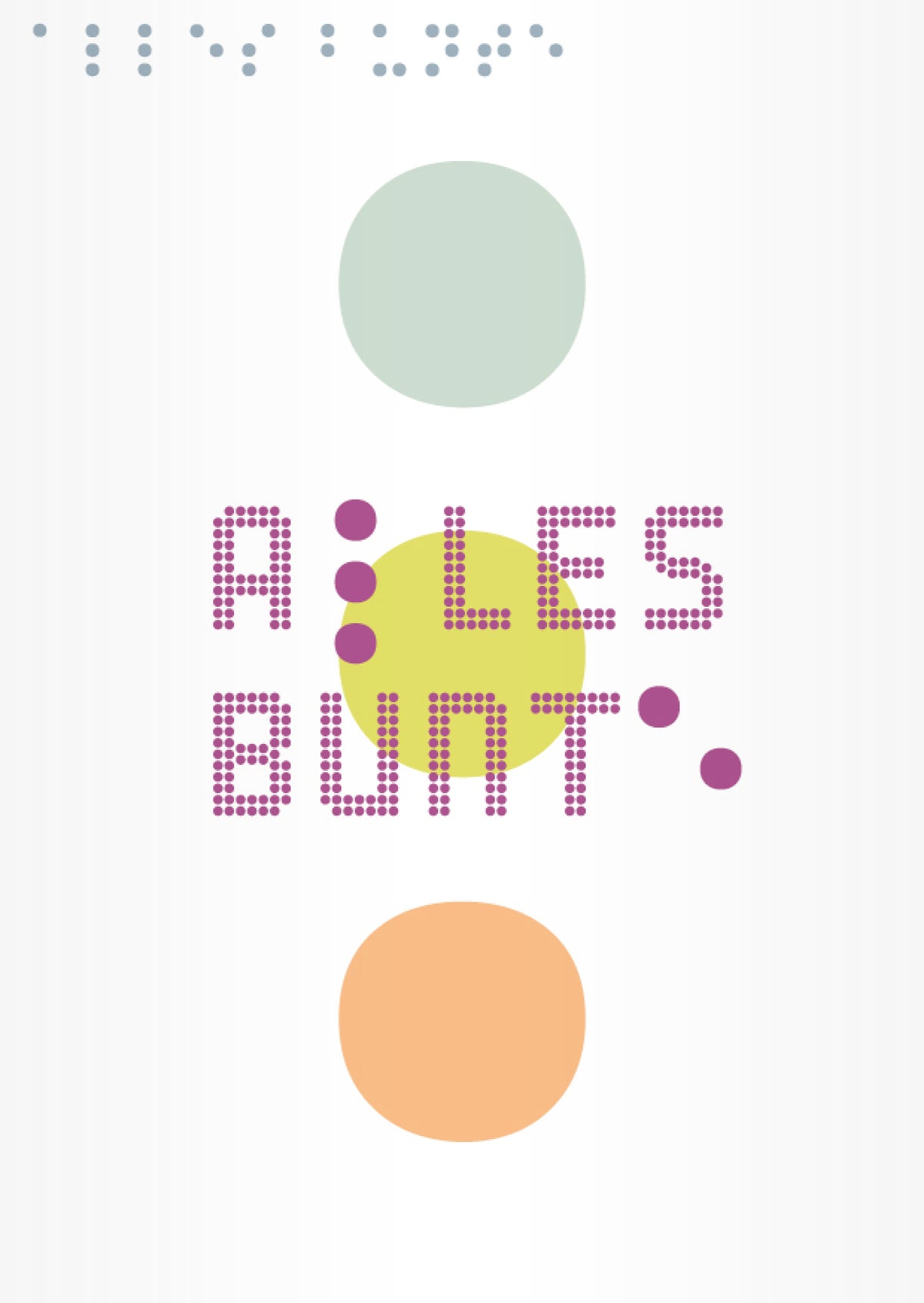 Alles Bunte Braille-Postkarte