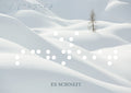 Es schneit Braille-Postkarte